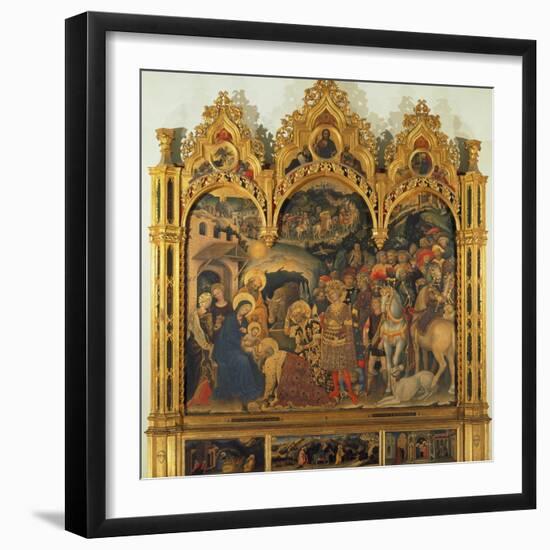 Adoration of the Magi, 1423-Gentile da Fabriano-Framed Giclee Print