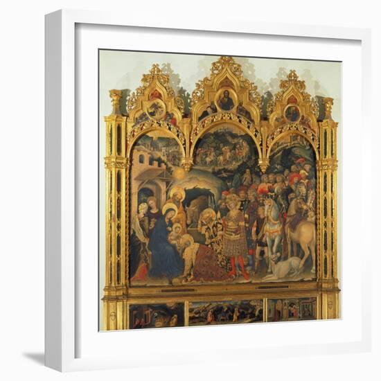 Adoration of the Magi, 1423-Gentile da Fabriano-Framed Giclee Print