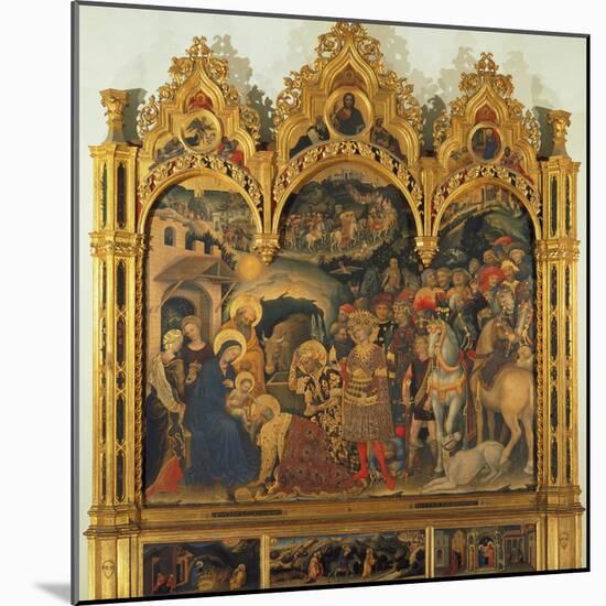 Adoration of the Magi, 1423-Gentile da Fabriano-Mounted Giclee Print