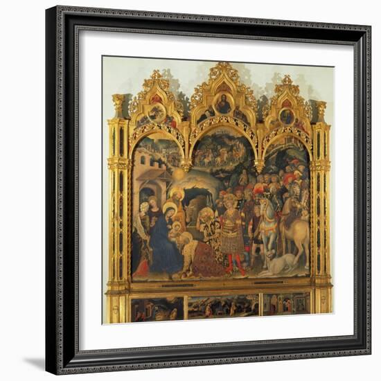 Adoration of the Magi, 1423-Gentile da Fabriano-Framed Giclee Print