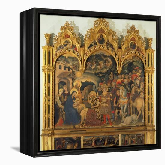 Adoration of the Magi, 1423-Gentile da Fabriano-Framed Premier Image Canvas
