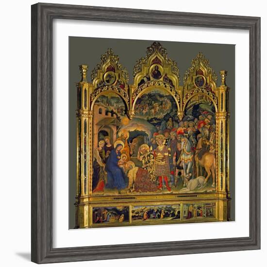 Adoration of the Magi, 1423-Gentile Da Fabriano-Framed Giclee Print