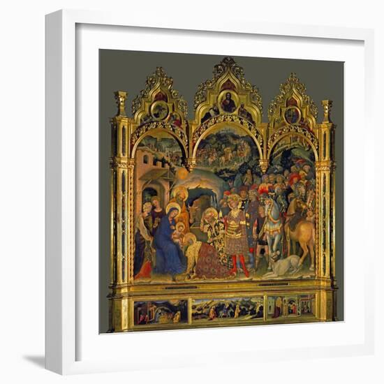 Adoration of the Magi, 1423-Gentile Da Fabriano-Framed Giclee Print