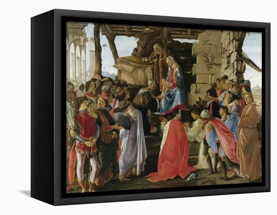 Adoration of the Magi (1475)-Sandro Botticelli-Framed Premier Image Canvas