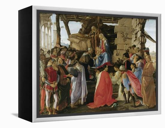 Adoration of the Magi (1475)-Sandro Botticelli-Framed Premier Image Canvas