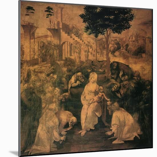 Adoration of the Magi, 1481-Leonardo da Vinci-Mounted Giclee Print