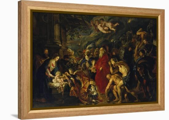 Adoration of the Magi, 1608 and 1628/29 (Enlarged)-Peter Paul Rubens-Framed Premier Image Canvas