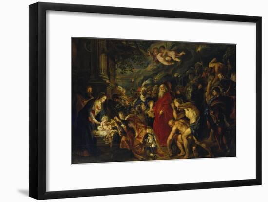 Adoration of the Magi, 1608 and 1628/29 (Enlarged)-Peter Paul Rubens-Framed Giclee Print