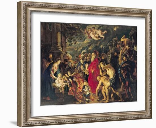 Adoration of the Magi, 1610-Peter Paul Rubens-Framed Giclee Print