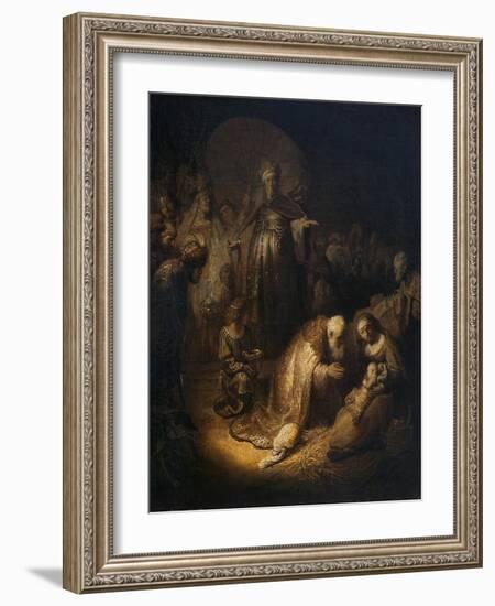 Adoration of the Magi, 1632-Rembrandt van Rijn-Framed Giclee Print