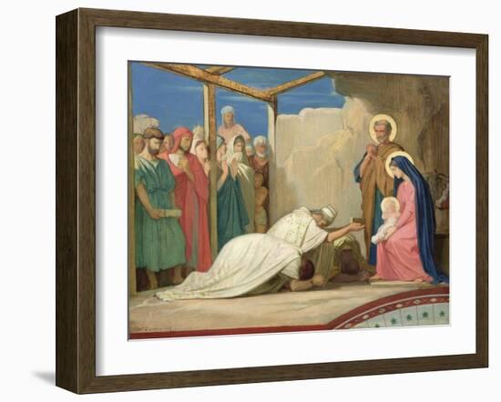 Adoration of the Magi, 1857-Hippolyte Flandrin-Framed Giclee Print