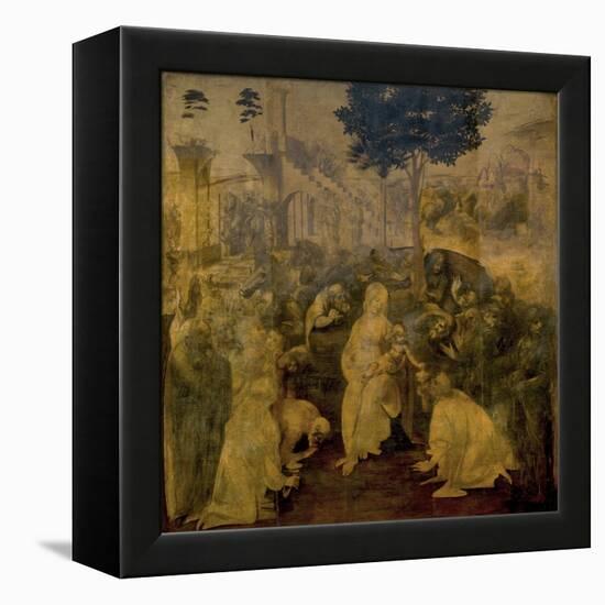 Adoration of the Magi by Leonardo Da Vinci-Leonardo Da Vinci-Framed Premier Image Canvas