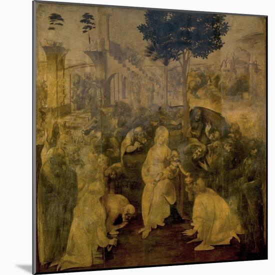 Adoration of the Magi by Leonardo Da Vinci-Leonardo Da Vinci-Mounted Giclee Print