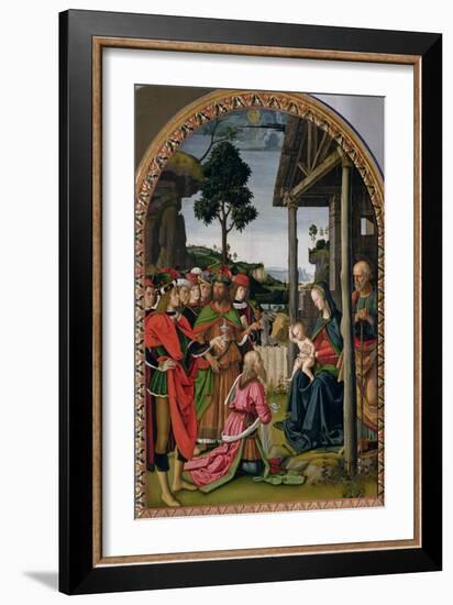 Adoration of the Magi, c.1476-Pietro Perugino-Framed Giclee Print