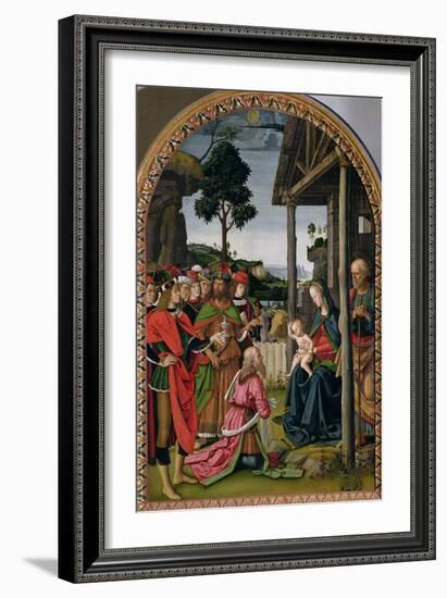 Adoration of the Magi, c.1476-Pietro Perugino-Framed Giclee Print