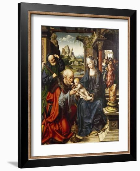 Adoration of the Magi, Ca 1515-Joos Van Cleve-Framed Giclee Print