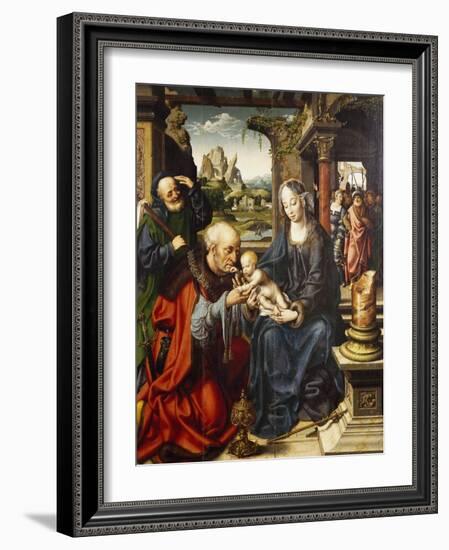 Adoration of the Magi, Ca 1515-Joos Van Cleve-Framed Giclee Print