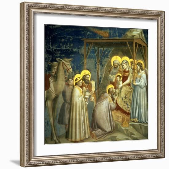 Adoration of the Magi, circa 1305-Giotto di Bondone-Framed Giclee Print