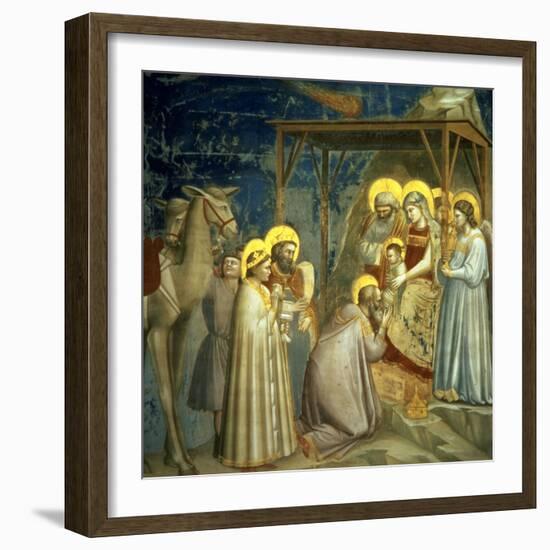 Adoration of the Magi, circa 1305-Giotto di Bondone-Framed Giclee Print