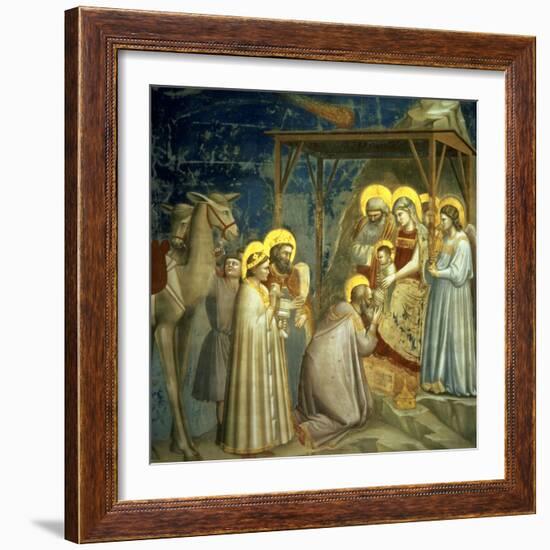 Adoration of the Magi, circa 1305-Giotto di Bondone-Framed Giclee Print
