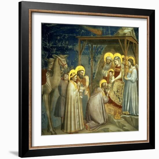 Adoration of the Magi, circa 1305-Giotto di Bondone-Framed Giclee Print