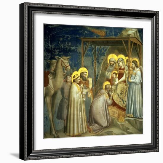 Adoration of the Magi, circa 1305-Giotto di Bondone-Framed Giclee Print