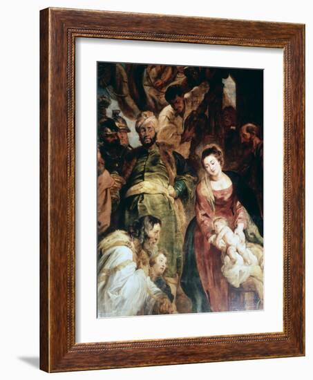 Adoration of the Magi (Detail), 1624-Peter Paul Rubens-Framed Giclee Print