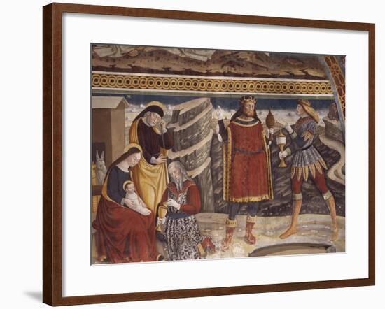 Adoration of the Magi, Detail of Fresco-null-Framed Giclee Print