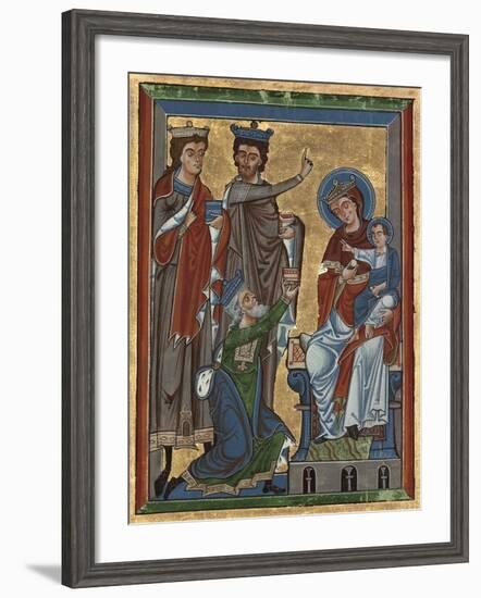 Adoration of the Magi from Psalter Ms 4, c.1240-German School-Framed Giclee Print