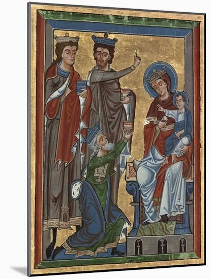 Adoration of the Magi from Psalter Ms 4, c.1240-German School-Mounted Giclee Print