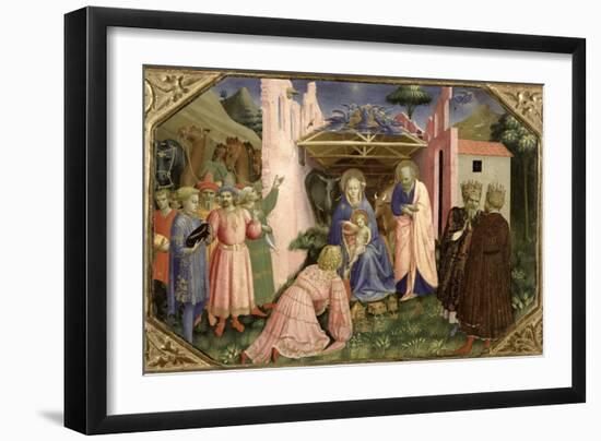 Adoration of the Magi, from the Predella of the Annunciation Altarpiece, c.1430-32-Fra Angelico-Framed Giclee Print