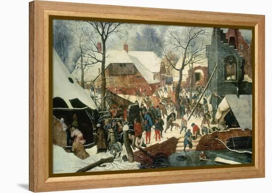 Adoration of the Magi in the Snow-Pieter Brueghel the Younger-Framed Premier Image Canvas