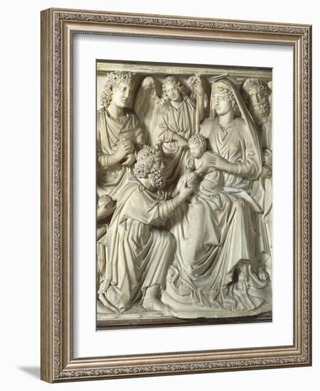 Adoration of the Magi, Panel from the Pulpit of the Baptistery of St John, 1255-1260-Nicola Pisano-Framed Giclee Print