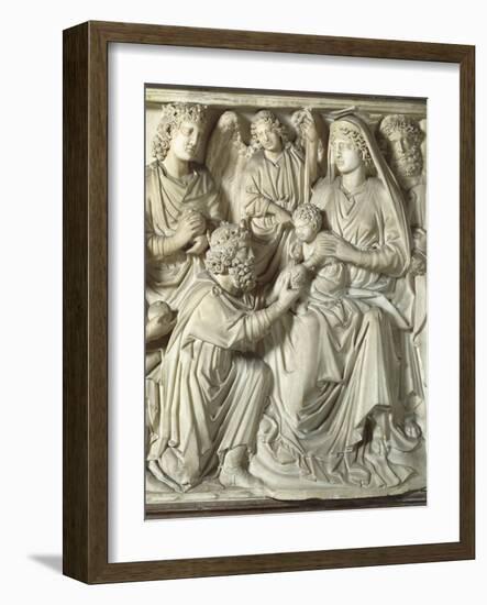 Adoration of the Magi, Panel from the Pulpit of the Baptistery of St John, 1255-1260-Nicola Pisano-Framed Giclee Print