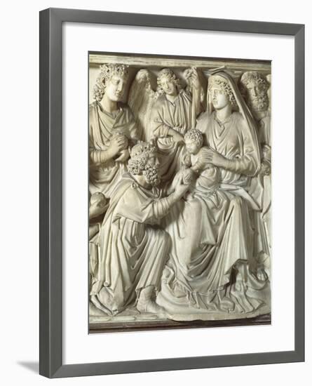 Adoration of the Magi, Panel from the Pulpit of the Baptistery of St John, 1255-1260-Nicola Pisano-Framed Giclee Print