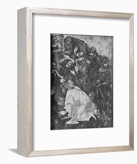 'Adoration of the Magi - Right-hand lower portion', c1481 (1945)-Leonardo Da Vinci-Framed Giclee Print