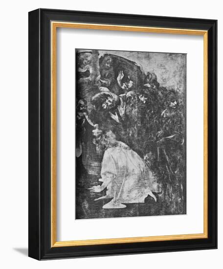 'Adoration of the Magi - Right-hand lower portion', c1481 (1945)-Leonardo Da Vinci-Framed Giclee Print