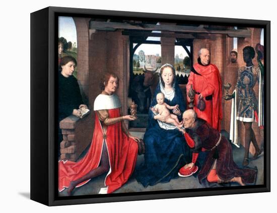 Adoration of the Magi, Triptych, Central Panel, C1453-1494-Hans Memling-Framed Premier Image Canvas