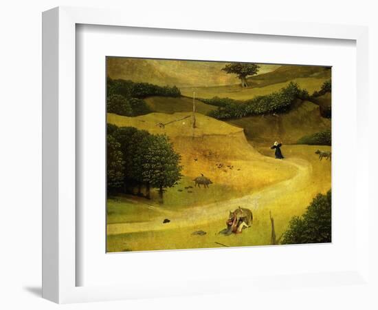 Adoration of the Magi Triptych Traveller Attacked by Wolf Detail-Hieronymus Bosch-Framed Giclee Print