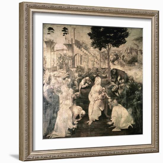 Adoration of the Magi-Leonardo da Vinci-Framed Giclee Print