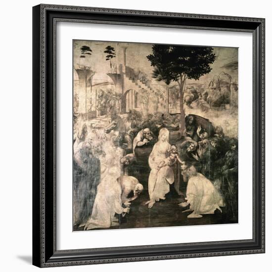 Adoration of the Magi-Leonardo da Vinci-Framed Giclee Print