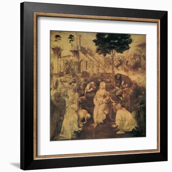 Adoration of the Magi-Leonardo da Vinci-Framed Art Print