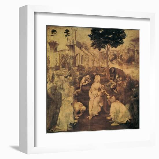 Adoration of the Magi-Leonardo da Vinci-Framed Art Print