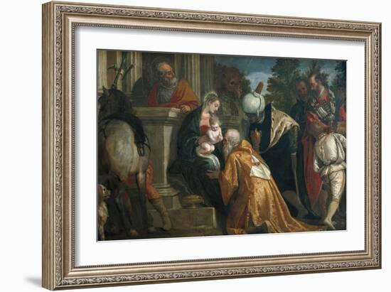 Adoration of the Magi-Paolo Veronese-Framed Art Print