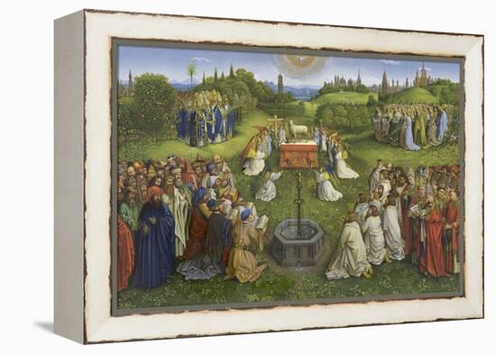 Adoration of the Mystic Lamb-Hubert & Jan Van Eyck-Framed Premier Image Canvas