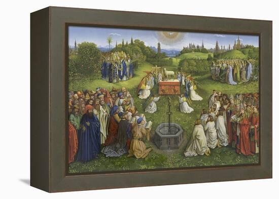 Adoration of the Mystic Lamb-Hubert & Jan Van Eyck-Framed Premier Image Canvas