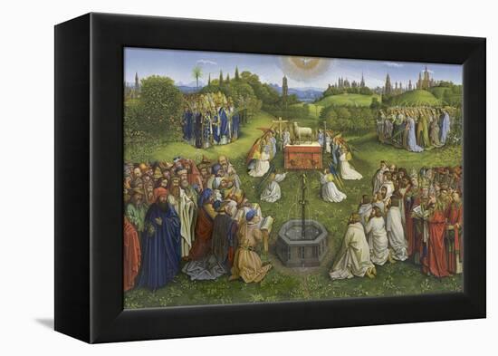 Adoration of the Mystic Lamb-Hubert & Jan Van Eyck-Framed Premier Image Canvas
