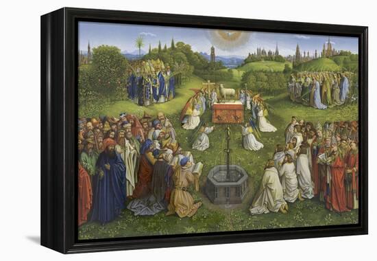 Adoration of the Mystic Lamb-Hubert & Jan Van Eyck-Framed Premier Image Canvas