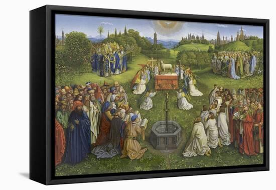 Adoration of the Mystic Lamb-Hubert & Jan Van Eyck-Framed Premier Image Canvas