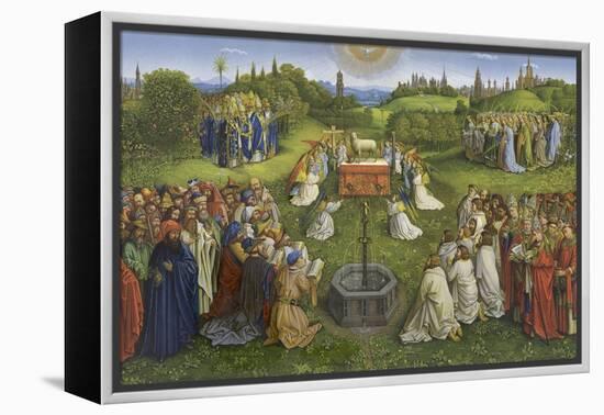 Adoration of the Mystic Lamb-Hubert & Jan Van Eyck-Framed Premier Image Canvas